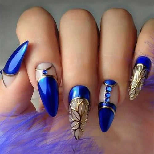 24Pcs Press On Nails – Stylish Glue On Fake Nails Set