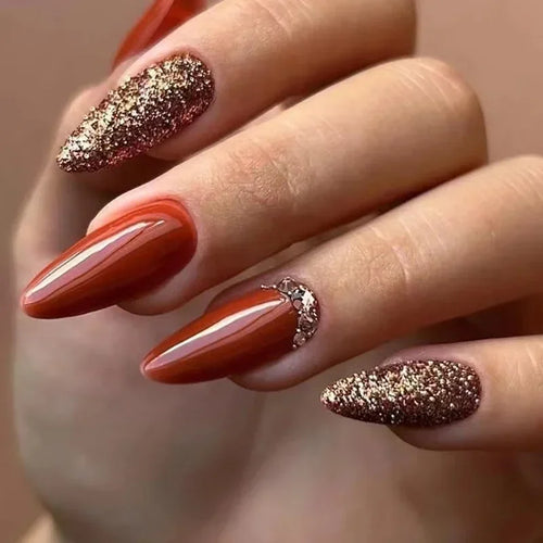 24Pcs Press On Nails – Stylish Glue On Fake Nails Set