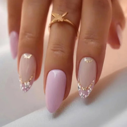 24Pcs Press On Nails – Stylish Glue On Fake Nails Set