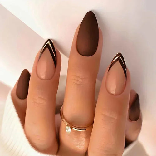 24Pcs Press On Nails – Stylish Glue On Fake Nails Set