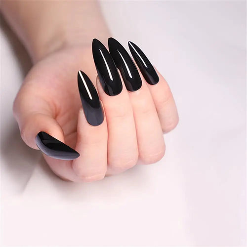 24pcs Detachable Acrylic Press On Nails – Cute French Style