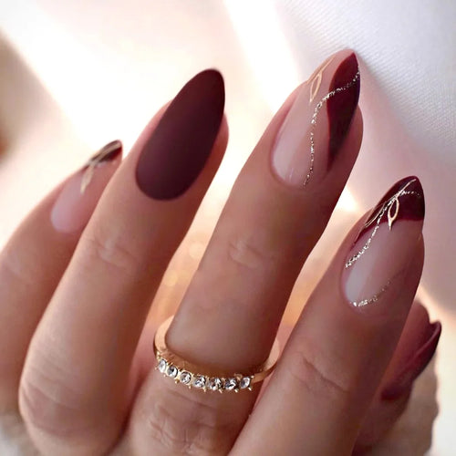 24Pcs Press On Nails – Stylish Glue On Fake Nails Set