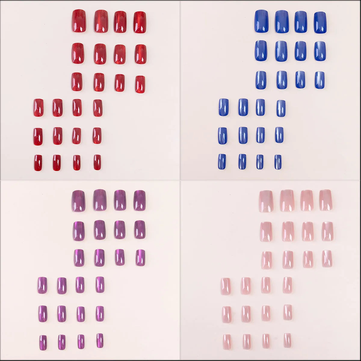 Luxury Gloss Press-On Nails – Reusable Glue-On Stick-On Nail Set