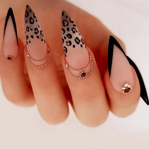 24Pcs Press On Nails – Stylish Glue On Fake Nails Set