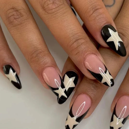 24Pcs Press On Nails – Stylish Glue On Fake Nails Set