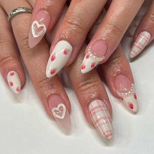 24Pcs Press On Nails – Stylish Glue On Fake Nails Set