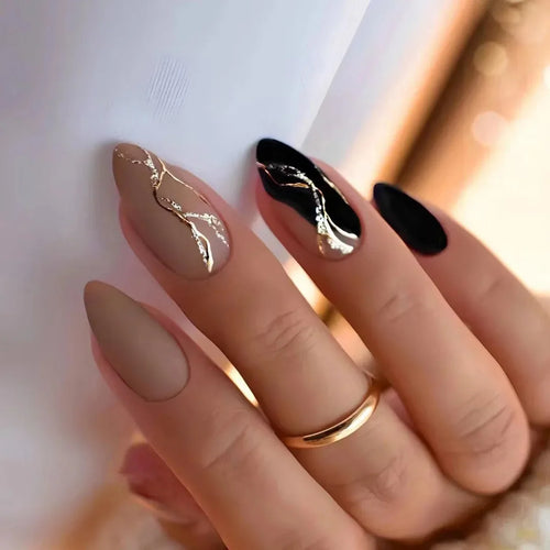 24Pcs Press On Nails – Stylish Glue On Fake Nails Set