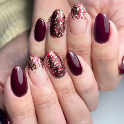 24Pcs Press On Nails – Stylish Glue On Fake Nails Set