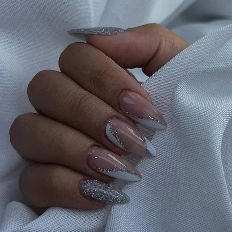 24Pcs Press On Nails – Stylish Glue On Fake Nails Set