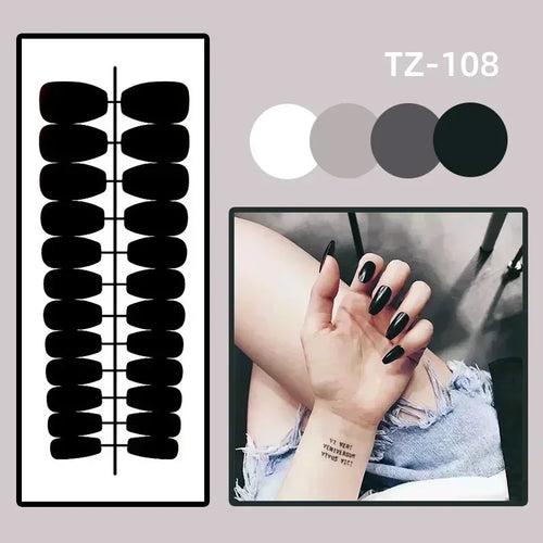 24Pcs Press On Nails – Stylish Glue On Fake Nails Set