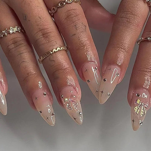 24Pcs Press On Nails – Stylish Glue On Fake Nails Set
