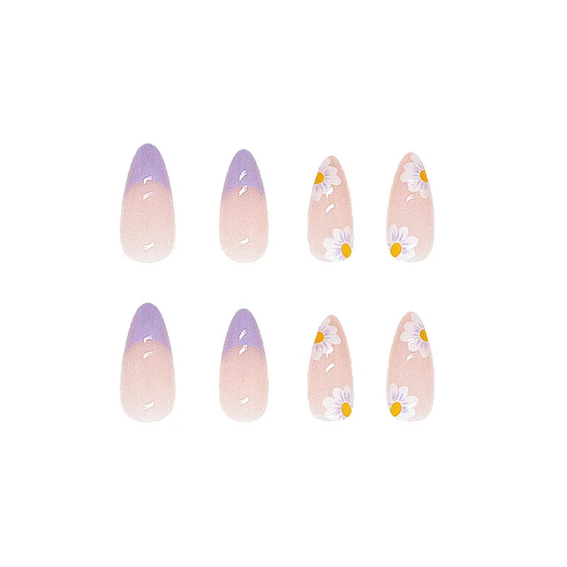 24pcs Purple Press On Nails – Free Glue Included