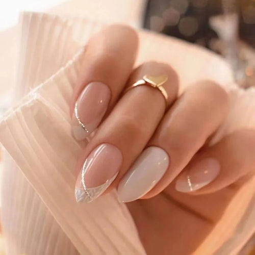 24Pcs Press On Nails – Stylish Glue On Fake Nails Set