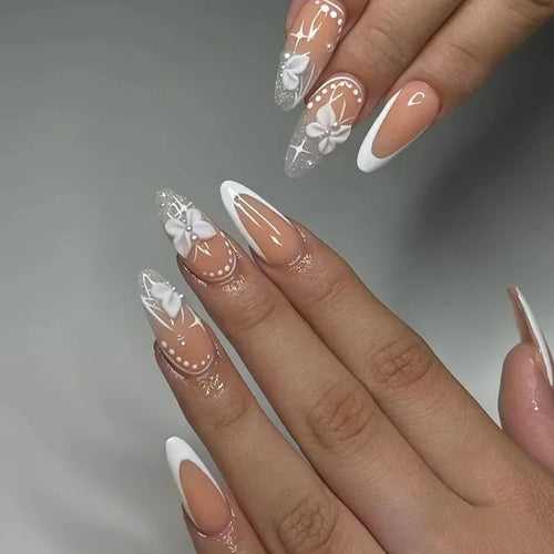 24Pcs Press On Nails – Stylish Glue On Fake Nails Set