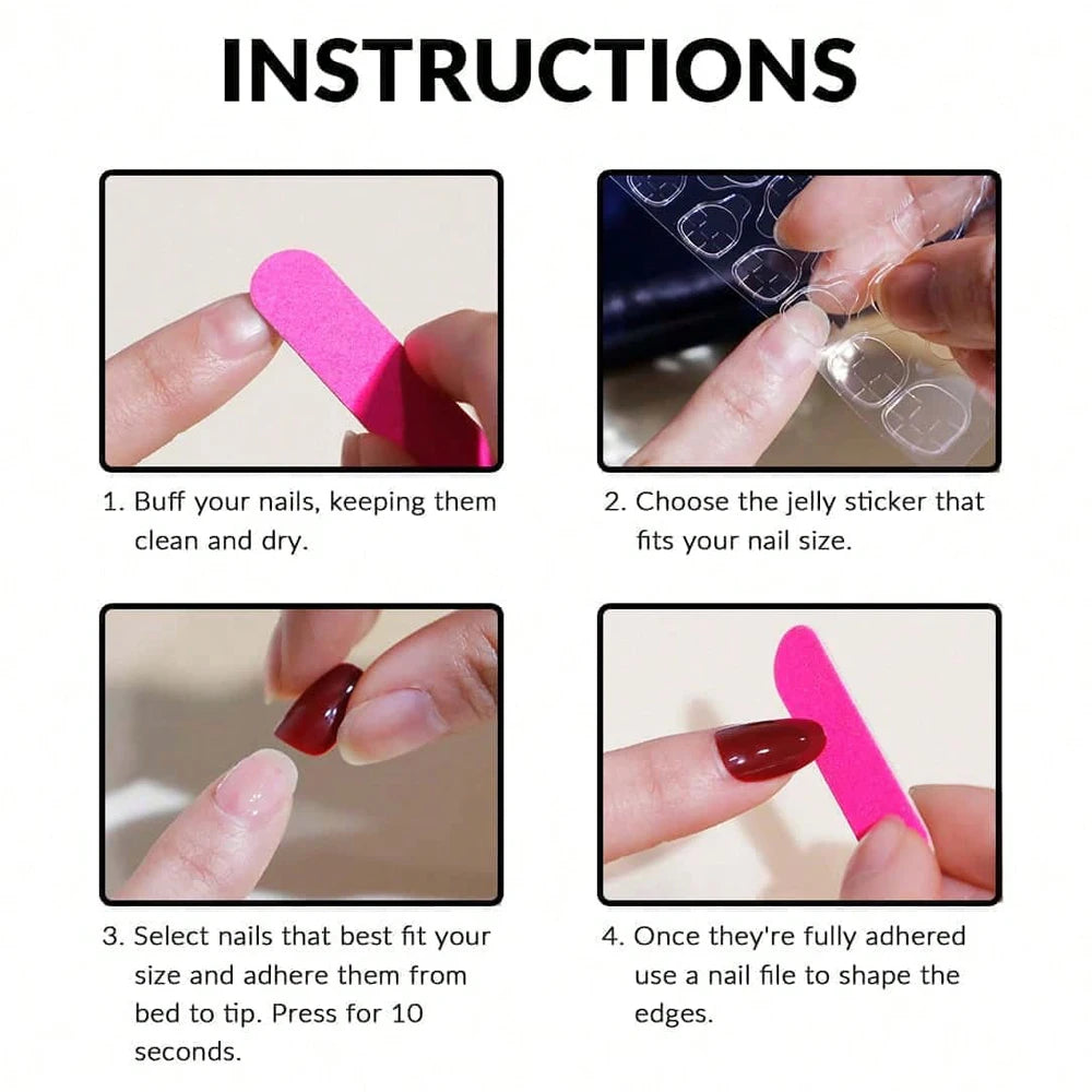 24pcs Long Stiletto Press On Nails – Elegant Wearable Tips