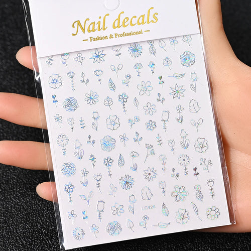 3D Gold Sun, Moon & Star Bronzing Nail Art Sticker – Celestial Design Stickers