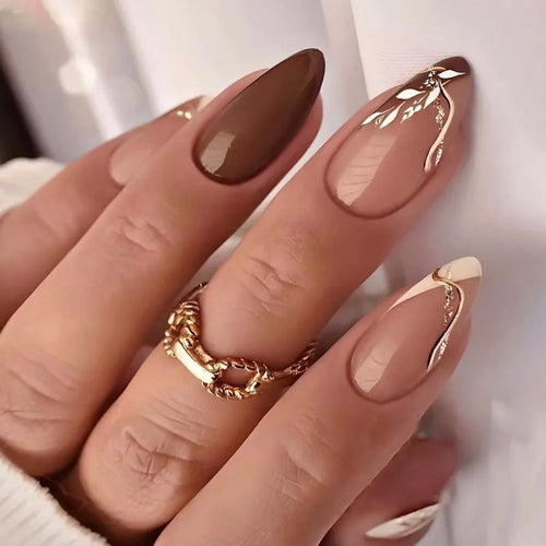 24Pcs Press On Nails – Stylish Glue On Fake Nails Set