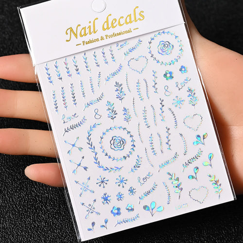 3D Gold Sun, Moon & Star Bronzing Nail Art Sticker – Celestial Design Stickers