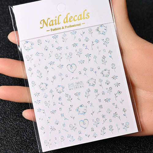 3D Gold Sun, Moon & Star Bronzing Nail Art Sticker – Celestial Design Stickers