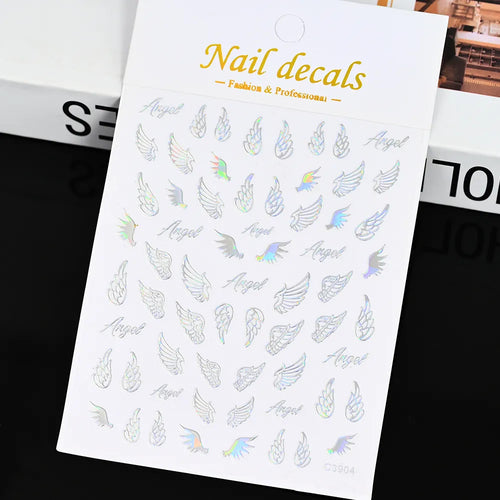 3D Gold Sun, Moon & Star Bronzing Nail Art Sticker – Celestial Design Stickers