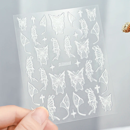 3D Gold Sun, Moon & Star Bronzing Nail Art Sticker – Celestial Design Stickers