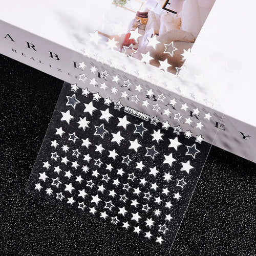 3D Gold Sun, Moon & Star Bronzing Nail Art Sticker – Celestial Design Stickers
