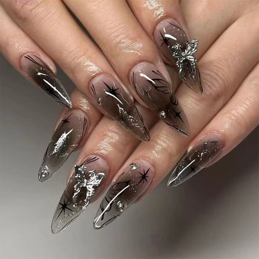24pcs Long Stiletto Press On Nails – Elegant Wearable Tips