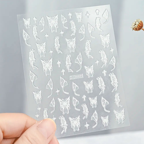 3D Gold Sun, Moon & Star Bronzing Nail Art Sticker – Celestial Design Stickers