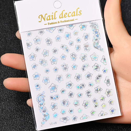 3D Gold Sun, Moon & Star Bronzing Nail Art Sticker – Celestial Design Stickers