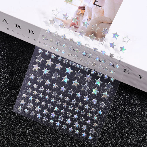 3D Gold Sun, Moon & Star Bronzing Nail Art Sticker – Celestial Design Stickers