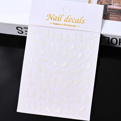 3D Gold Sun, Moon & Star Bronzing Nail Art Sticker – Celestial Design Stickers