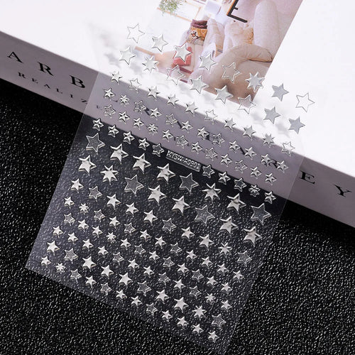 3D Gold Sun, Moon & Star Bronzing Nail Art Sticker – Celestial Design Stickers