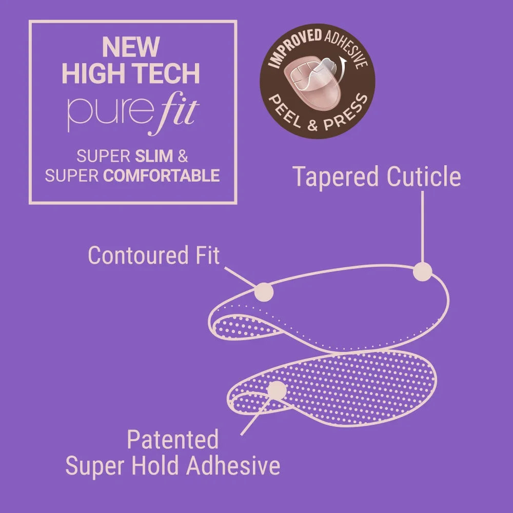 Glossy Press on Nails Set Short Oval Shiny Gradient French Nail Art