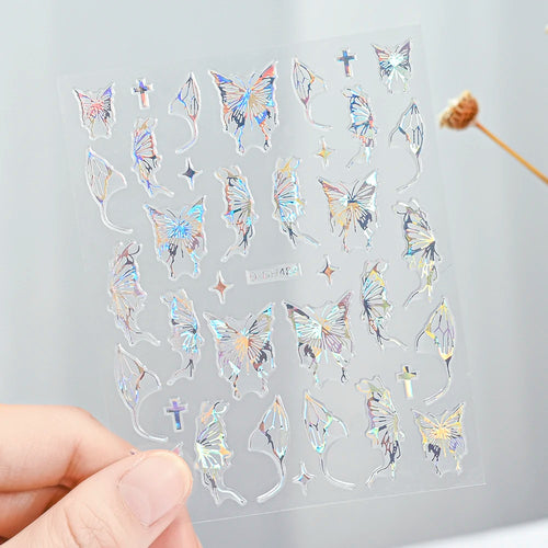 3D Gold Sun, Moon & Star Bronzing Nail Art Sticker – Celestial Design Stickers