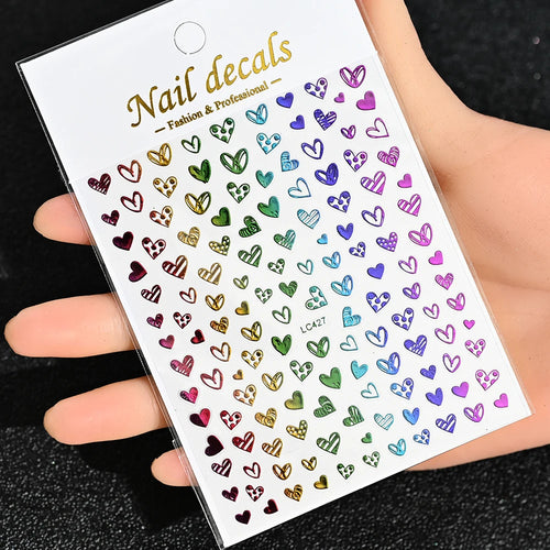3D Gold Sun, Moon & Star Bronzing Nail Art Sticker – Celestial Design Stickers