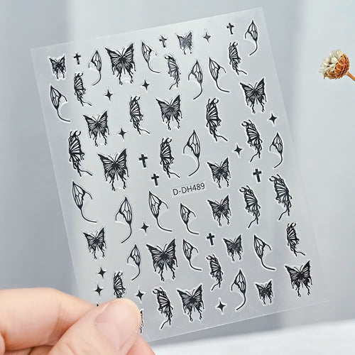 3D Gold Sun, Moon & Star Bronzing Nail Art Sticker – Celestial Design Stickers