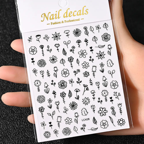 3D Gold Sun, Moon & Star Bronzing Nail Art Sticker – Celestial Design Stickers