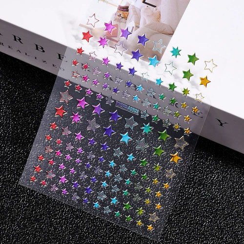 3D Gold Sun, Moon & Star Bronzing Nail Art Sticker – Celestial Design Stickers