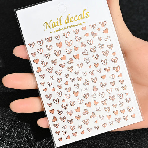 3D Gold Sun, Moon & Star Bronzing Nail Art Sticker – Celestial Design Stickers
