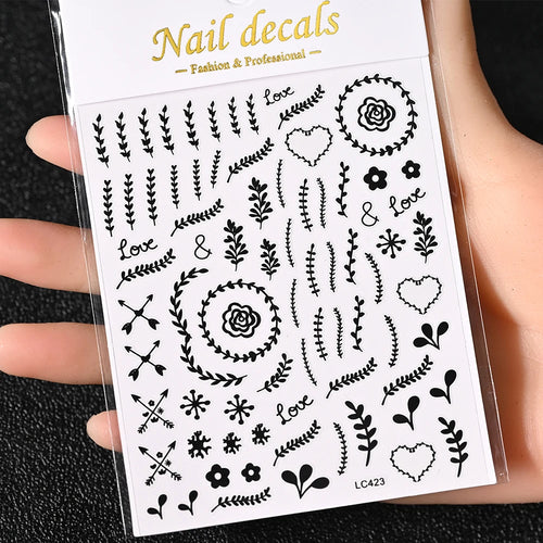3D Gold Sun, Moon & Star Bronzing Nail Art Sticker – Celestial Design Stickers