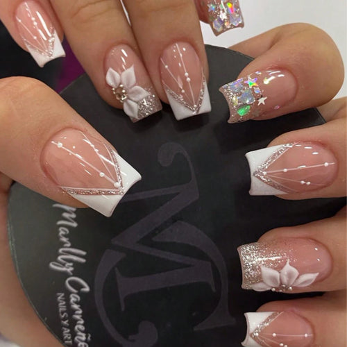 24pcs Long Stiletto Press On Nails – Elegant Wearable Tips