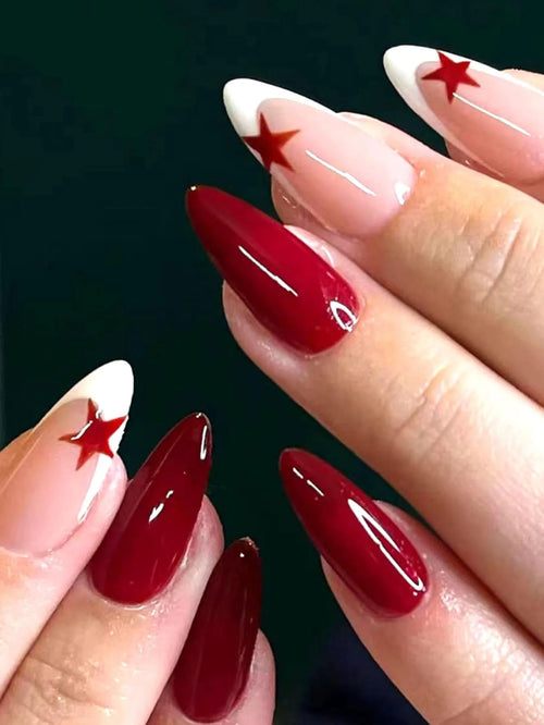 24pcs Long Stiletto Press On Nails – Elegant Wearable Tips