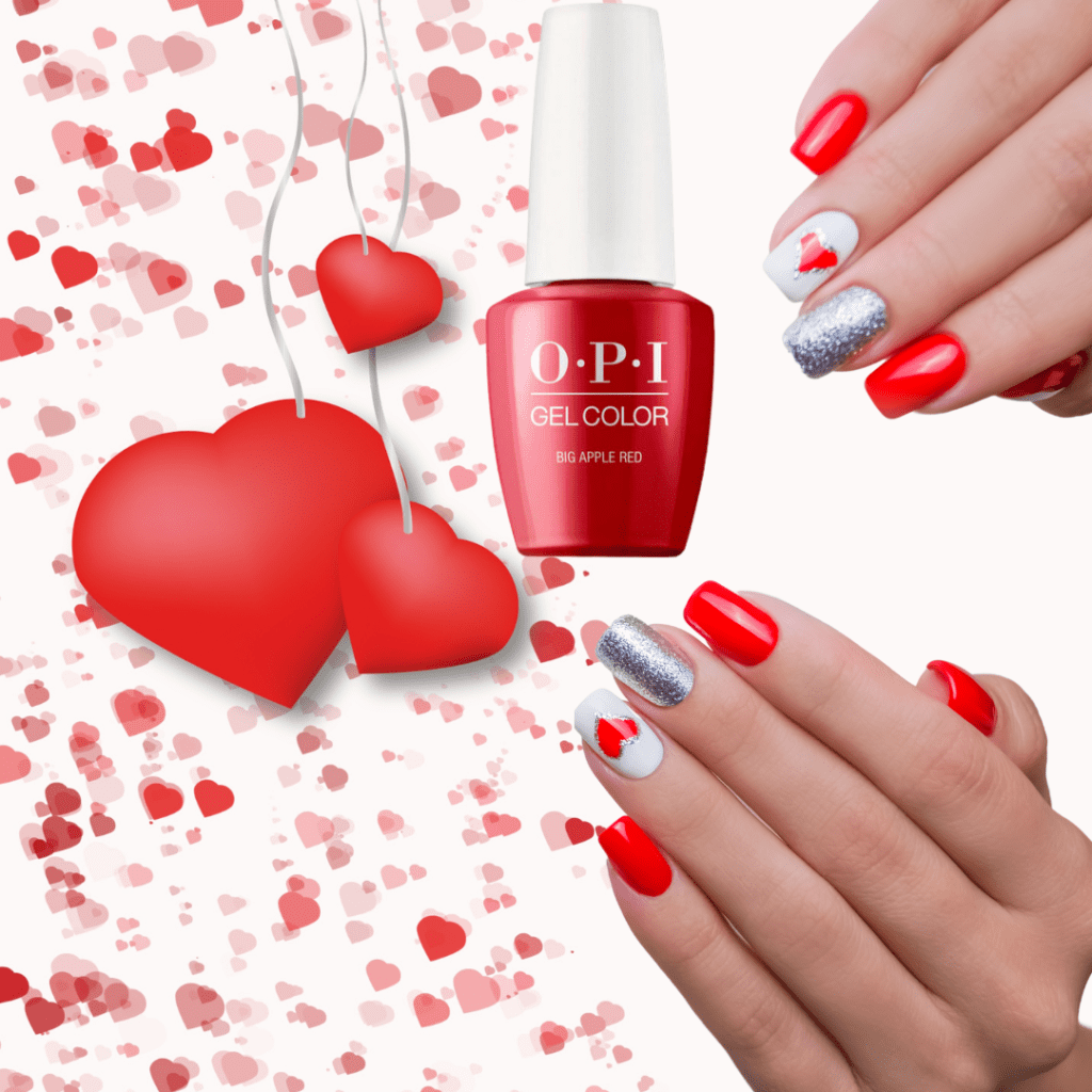 Valentines Day Nails - OPI Big Apple Red!!!