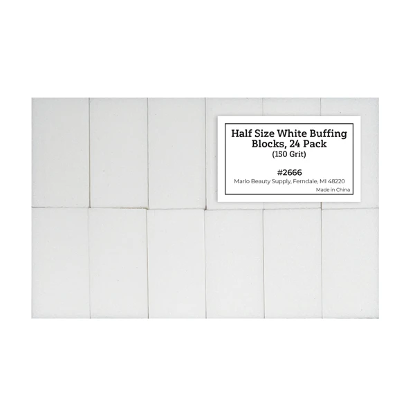 Half Size Buffing Blocks White 24 – 150 Grit