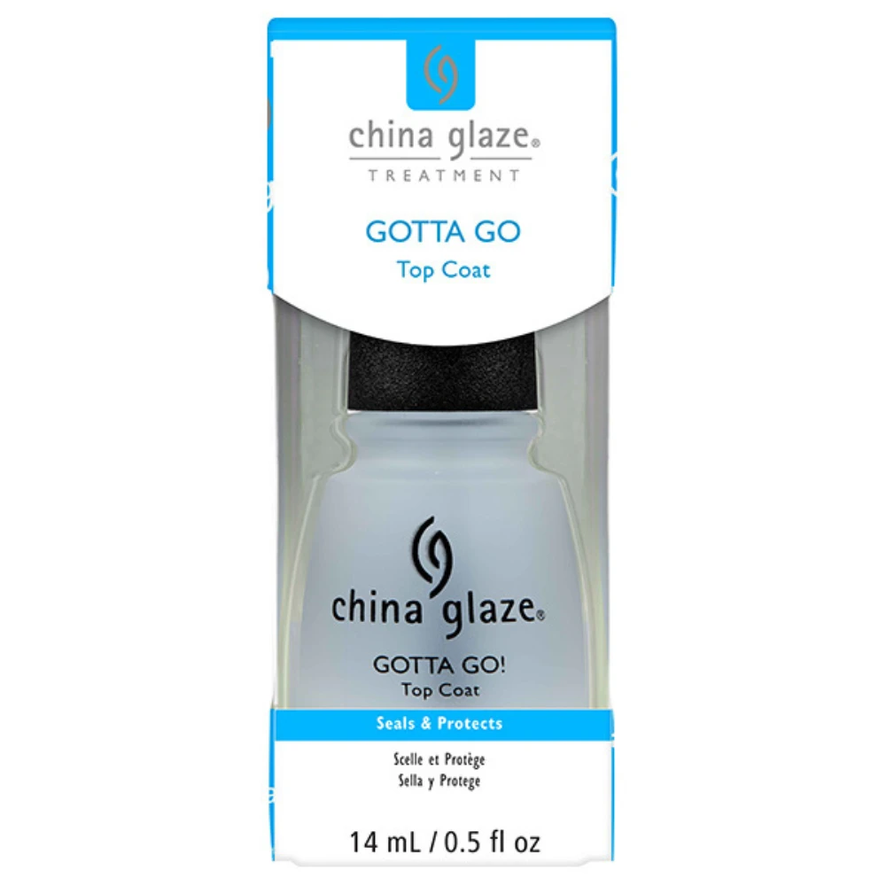 China Glaze Gotta Go Fast Drying Top Coat - Quick-Dry, High-Gloss Finish