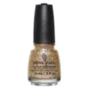 China Glaze Nail Polish .5 oz Counting Carats - Gold Glitter Nail Varnish