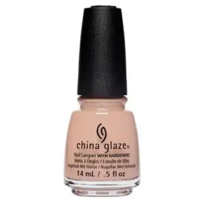 China Glaze Nail Polish .5 oz - Pixilated - Dare to go bare in light beige crème.