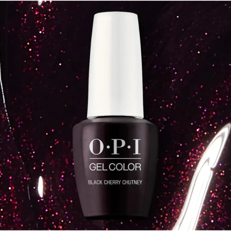 OPI Gel Nail Polish - GCI43 - Black Cherry Chutney - .5 oz - Deliciously dark black-red gel nail polish.