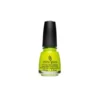 China Glaze Nail Polish .5 oz - Celtic Sun (Neon Yellow) - This baby is BRIGHT! Bright neon matte yellow creme nail color. Use a white base coat for maximum impact.