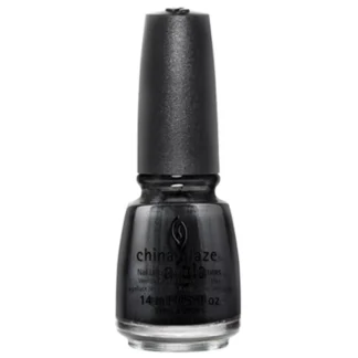 China Glaze Nail Polish .5 oz - Black Diamond - Reflections, black fingernail polish. Beach sands, shimmering, charcoal multidimensional polish.